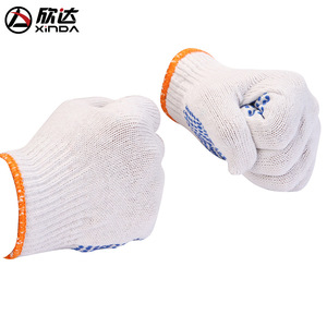 Gants antidérapants Xinda pour l'extérieur, en coton, à doigts entiers, avec impression en silicone, blancs, 22 cm, pour l'alpinisme, unisexes - Product Image 5