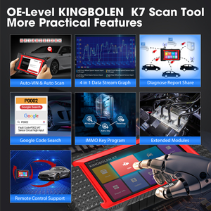 미국 EU 창고 Kingbolen K7 BT 풀 시스템 자동차 OBD2 스캐너 진단 도구 (평생 무료 업데이트 포함) - Product Image 5