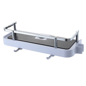 Giormani Shower Storage Rack Rectangle Easy Installation No Drill <b>Hook</b> Tray Hanger - Product Image 3