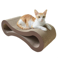 BunnyHi MZB003 Griffoir et Nid pour Chat Classique en Carton Ondulé Courbé Écologique