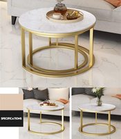 Table basse en marbre style marbre, salon, table basse en bois 2 pièces
