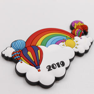 ISO Usine Personnalisé Arc-En-Ciel Ballon À Air Doux PVC 3D Aimants de Réfrigérateur Pour Le Caoutchouc Papeterie D'étudiant - Product Image 2
