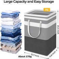 Panier à linge pliable en tissu de coton moderne grande capacité, organiseur de rangement pour vêtements