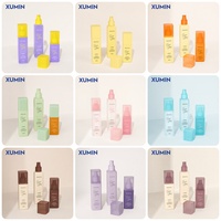 Emballage personnalisé de flacon pompe à lotion en plastique rose de luxe 100 ml 150 ml 200 ml Flacon pompe carré en PET pour produits cosmétiques pour les soins de la peau