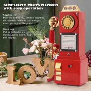 ヴィンテージアンティーククラシックオーディオゲストブック電話レトロロータリーダイヤルコード付き公衆電話オーディオゲストブック電話結婚式のイベントブース用 - Product Image 2