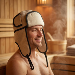 Gorro de Sauna de Fieltro de Lana de Alta Calidad para Adultos, Forma Especial, Ecológico, para Protección Térmica y Cuidado del Cabello - Product Image 2