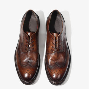 Nouvelles Chaussures Homme 2026 en Cuir Véritable Italien Style Vintage – Chaussures de Mariage Artisanales pour Homme – Chaussures Habillées et Richelieu en Cuir pour Homme - Product Image 1