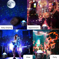 Lampe de nuit LED blanc chaud pour chambre et salon, projecteur de planètes et étoiles, lampe universelle galaxie lave colorée, télécommande PVC