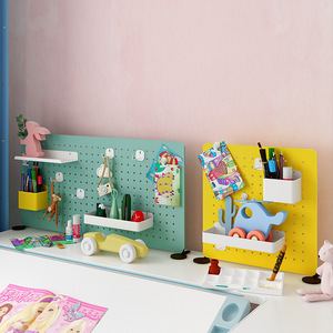 Organizador de pared magnético personalizado, tablero de clavijas colorido, 4 piezas, tablero de clavijas, montaje en pared, pantalla, Kits de paneles de pared - Product Image 3