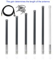 Antenne Omni 12dBi pour antenne de communication en fibre de verre à montage vertical V2X 11 dBi 824-960MHz 1710-2700MHz