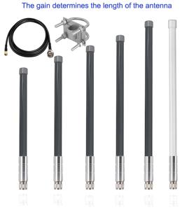 Omni antena 12dBi untuk serat kaca, dudukan vertikal V2X 11 dBi 824-960MHz 1710-2700MHz antena komunikasi