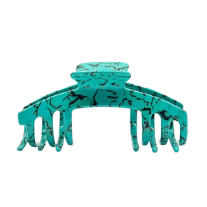 Pinzas para el pelo de acetato turquesa para mujer al por mayor, ajustables, antideslizantes, grandes, resistentes, para uso diario, a la moda - Product Image 1