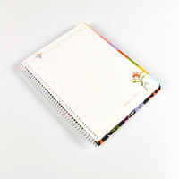 Carnet spirale A5 YPS rétro à motifs floraux avec planning mensuel/hebdomadaire, 100 feuilles, impression numérique - Cadeau idéal pour l'écriture et le journaling