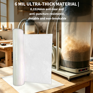 Industrial Dust Collector Filter Bags Clear 38 x 72 6 Mil <b>Plastic</b> Dust Collector Bags Tear-resistant Vacuum Filter Bags - Product Image 2
