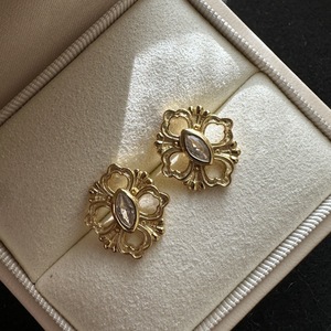 Wenchi S925 Pure <b>Silver</b> Antique Carved <b>Earrings</b> Niche Design Light Luxury Simple Fashionable Personalized Vintage Printed for - Product Image 5