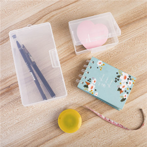 Mini caja organizadora de plástico transparente <span class=keywords><strong>Rectangular</strong></span>, contenedores con tapas con bisagras para artículos pequeños y otros proyectos de artesanía - Product Image 3