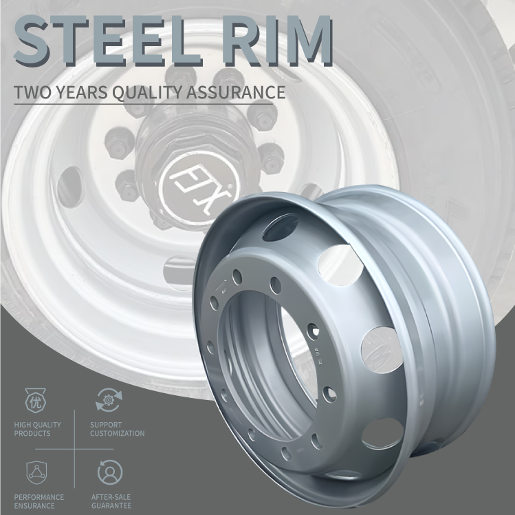 R22.5 Truck Steel Tubeless Wheel Rim - High-Quality Parts