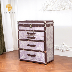 <span class=keywords><strong>Commode</strong></span> vintage <span class=keywords><strong>style</strong></span> coffre avec miroir, 4 tiroirs, en cuir microfibre et <span class=keywords><strong>bois</strong></span>, pour chambre à coucher et rangement de maquillage - Product Image 2
