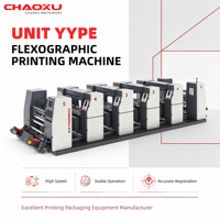 Machine d'impression flexographique à 4/6 couleurs entièrement servo pour film plastique haute vitesse