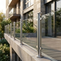 Edelstahl-Glasgeländerpfostenkappe für Treppen, Balkone und Terrassen