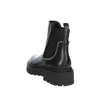 Bottines basses pour femme Liu-Jo en cuir noir à semelle épaisse, bottines tendance - Product Image 2