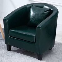 Fauteuil d'appoint moderne en similicuir PU, écologique et imperméable, pour salon, appartement, hôtel