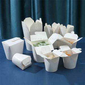 Caja Redonda para Llevar de 16oz 26oz 32oz con Impresión Personalizada, Caja de Papel para Comida China, Kebab, Doner - Product Image 4