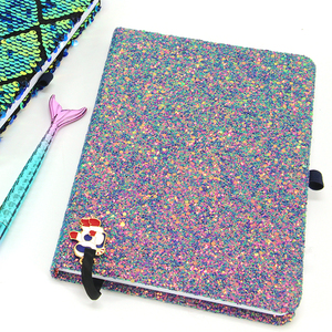 Fournitures de bureau personnalisées <span class=keywords><strong>BTS</strong></span> Couverture à paillettes Cahier de papeterie pour enfants Livre avec marque-page pour étudiant - Product Image 6