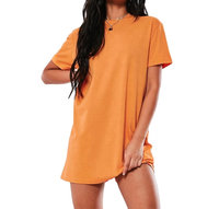 Robe T-shirt longue décontractée pour femme, en jersey de coton doux et respirant, coupe ample, personnalisable avec logo, vierge pour sérigraphie, été