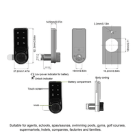 Serrure d'armoire de mot de passe d'écran tactile électronique SLIM tiroirs armoires placards