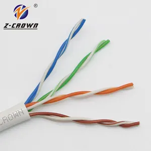 ทองแดงแข็ง 26awg 4prs utp lan ซัพพลายเออร์ลิฟต์ cat5 ป้องกันแพทช์ cat5e สายเคเบิล