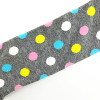 Chaussettes longues pour filles, en coton mélangé respirant, de haute qualité, colorées, à hauteur du genou, avec logo personnalisé OEM, pour l'automne