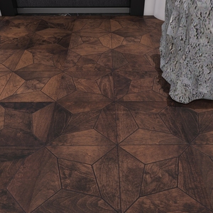 <span class=keywords><strong>Parquet</strong></span> en chêne massif contrecollé avec incrustations artistiques, design mi-siècle, pour salon et décoration intérieure - Product Image 1