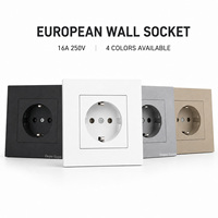 Prise électrique murale standard UE RU pour usage industriel et hospitalier, 16A 220V 86*86mm, en plastique, pour l'amélioration des maisons et des chambres