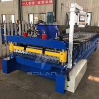 Máquina Formadora de Láminas de Techo Metálico Corrugado de Fábrica China con Control PLC, Engranajes y Rodamientos, Operación Automática