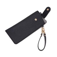 Étui à lunettes en cuir PU avec clip ceinture, pochette rigide en cuir pour lunettes, esthétique féminine, souple, portable, à suspendre au cou