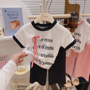 Nouvel ensemble d'été pour les <span class=keywords><strong>filles</strong></span>, haut en dentelle tendance pour enfants et pantalon large, tenue d'été deux pièces pour les <span class=keywords><strong>filles</strong></span>. - Product Image 3