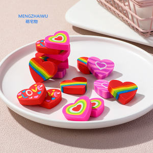 Toptan kırtasiye tedarikçisi renkli kalp şekli silgi çocuk öğrenciler için kauçuk kalem 2023 mini silgi - Product Image 6