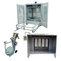 Système de revêtement en poudre, machine de revêtement en poudre électrostatique avec four pour pièces métalliques