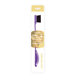 Logo personalizzato all'ingrosso confezione in plastica Baby Edge Style districante baby Double Sided edge care brush