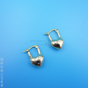 Custom Made <b>Huggie</b> <b>Earrings</b> Bright <b>Silver</b> Letter Engraved Open C Shape Everyday Wear - Product Image 4