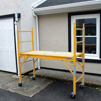 Étagère à outils en acier jaune de conception moderne de haute qualité, fabrication d'échafaudages, finition galvanisée, sécurité, utilisation en extérieur, hôtel