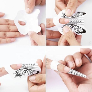 500 pièces/rouleau de papier de forme de pointe de Gel d'ongle PVC autocollant acrylique Gel UV Extension d'ongle rouleau de papier de forme d'ongle - Product Image 5