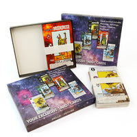 Boîte en papier personnalisée, écologique et durable avec couvercle et base pour jeu de cartes de tarot et guide, vente en gros