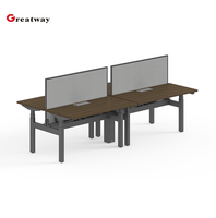 Bureau de travail réglable en hauteur pour personnel, bureau assis-debout, mobilier de bureau ergonomique
