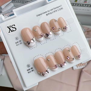 Uñas Postizas Acrílicas Hechas a Mano al por Mayor, con Punta Francesa, Cortas y Cuadradas, 10 Piezas, Multicolores, Suministro de Fábrica - Product Image 5