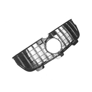 Grille de pare-chocs avant Mercedes-Benz X164 2010-2012 Noir brillant avec bandes argentées style GT - Product Image 3