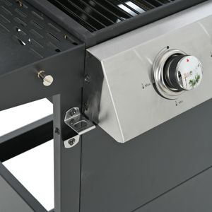 Parrilla de gas propano de acero inoxidable DB de 4 quemadores, 34000 BTU, para patio, jardín, cocina al aire libre, con ruedas y estantes - Product Image 5