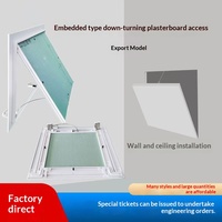 Salida de acceso empotrada cuadrada de yeso oculto con marco de aleación de aluminio para techo y pared, desmontable para mantenimiento