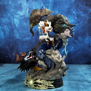 SY <span class=keywords><strong>One</strong></span> Pieces Action Figure Modèle Ornement Singe D <span class=keywords><strong>Luffy</strong></span> (Holding Lightning) VS Kaido Haute Qualité Anime Statue pour Collection - Product Image 3